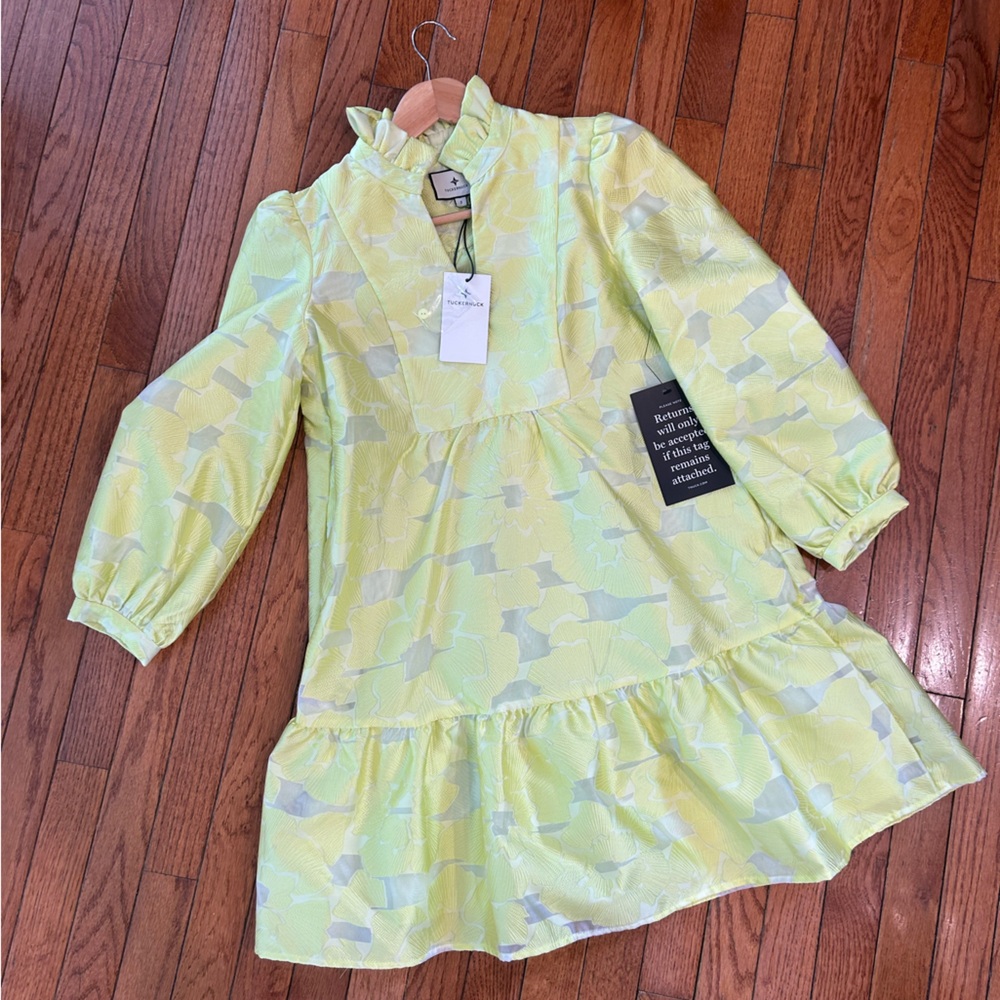 Tuckernuck Citron Fil Coupe Palmerston Dress Size S NWT